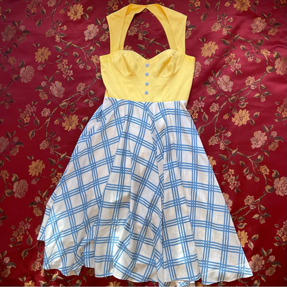 Modcloth Yellow and Blue Plaid Dress - Picture 10 of 11